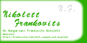 nikolett frankovits business card